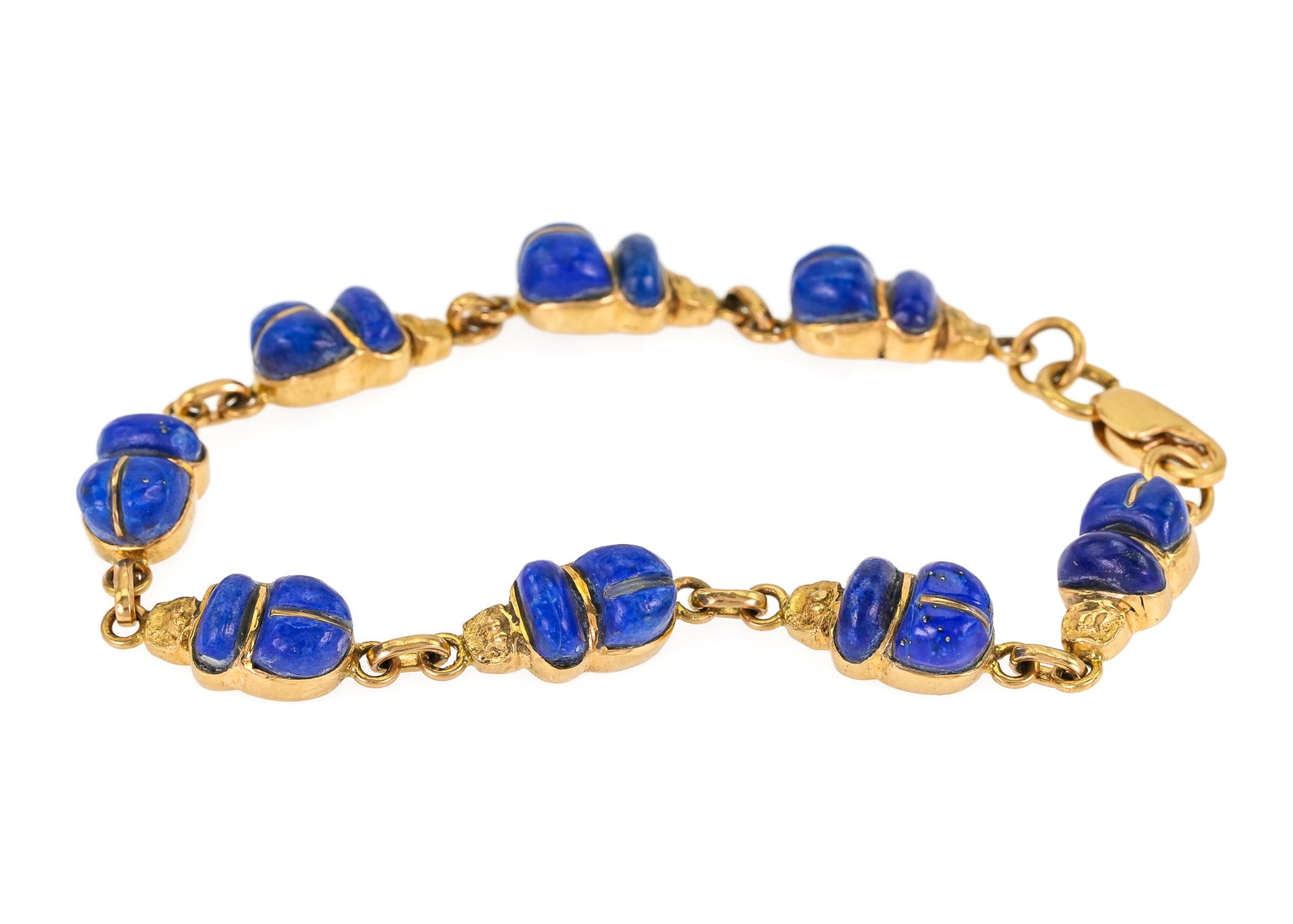 14k Bug Shaped Lapis Bracelet - 2