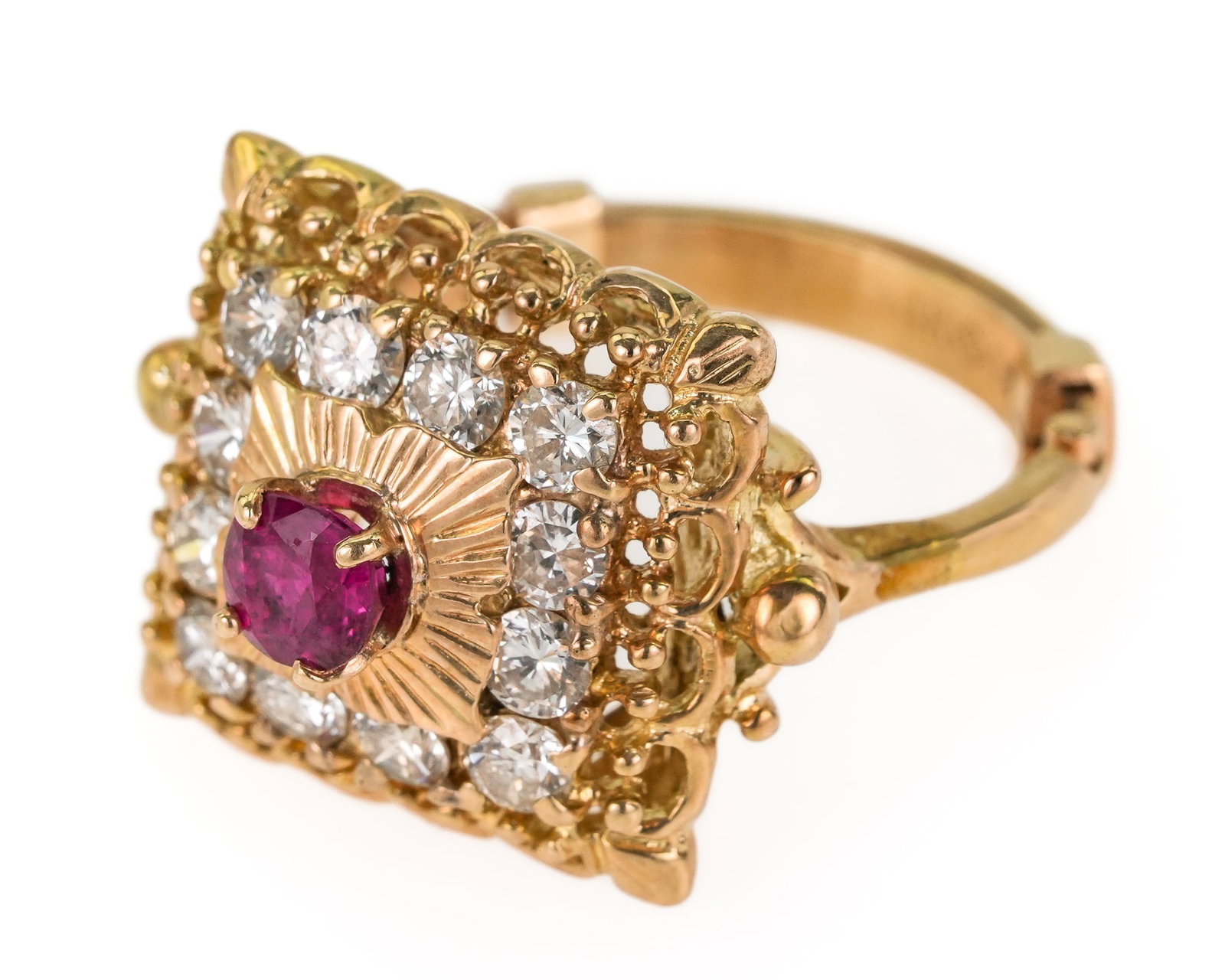 14k Ruby & Diamond Ring - 3