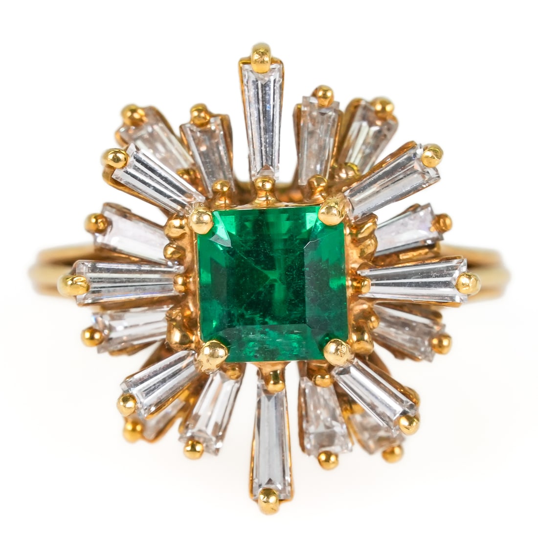 18k Diamond & 1CT Emerald Ring - 3