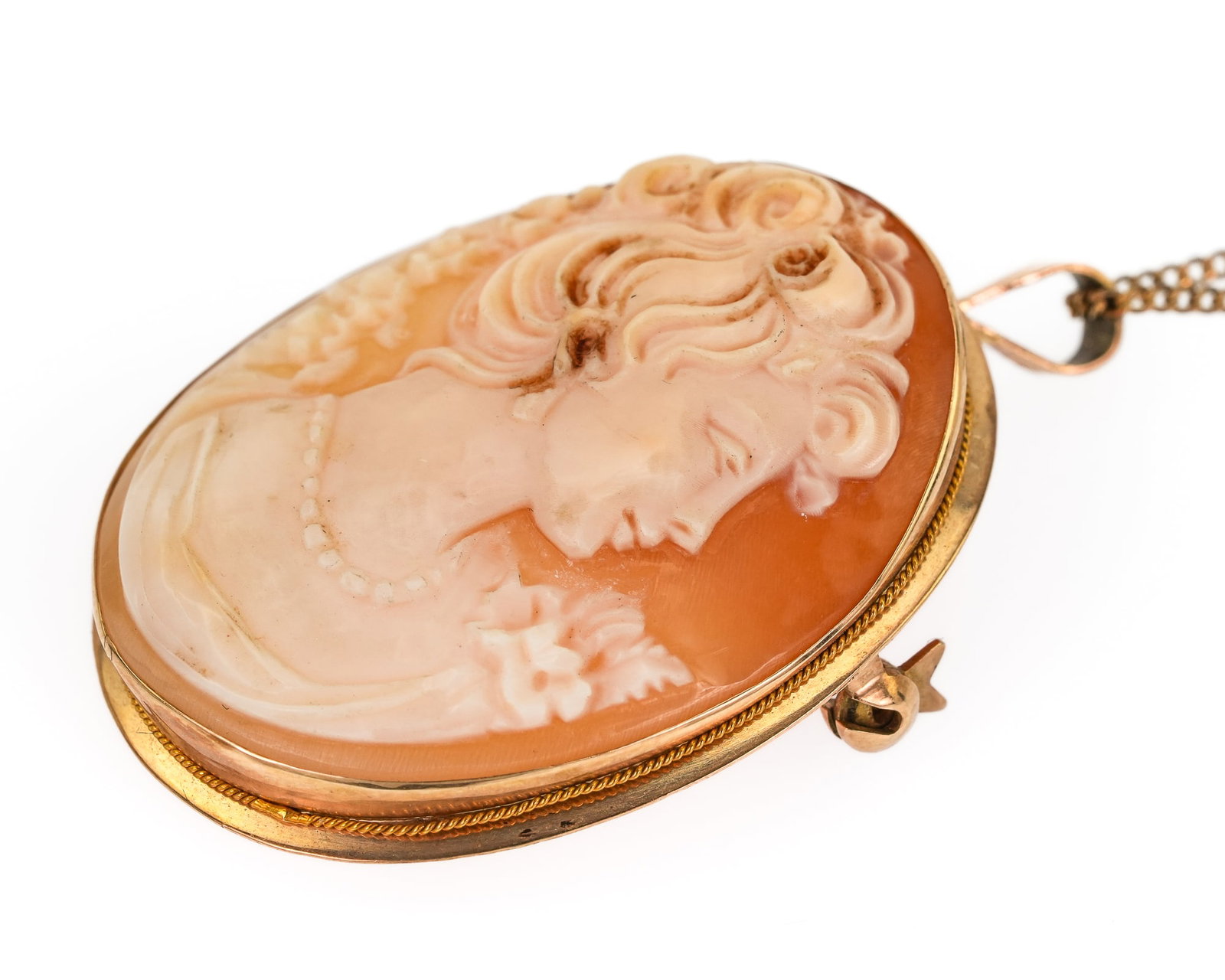 14k Cameo & Chain - 4