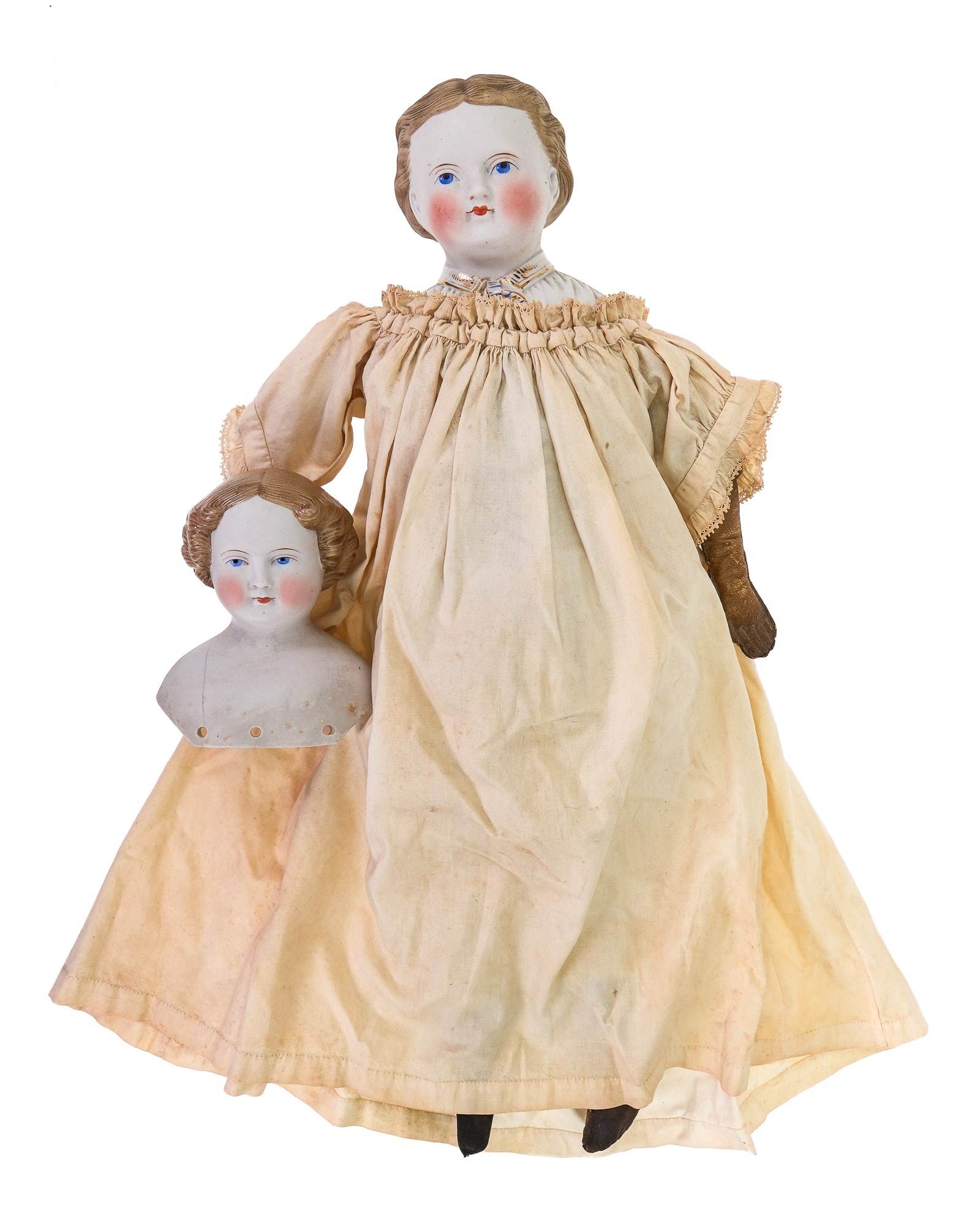 Mid 19th c Parian Bisque Dolls (1 of 1)