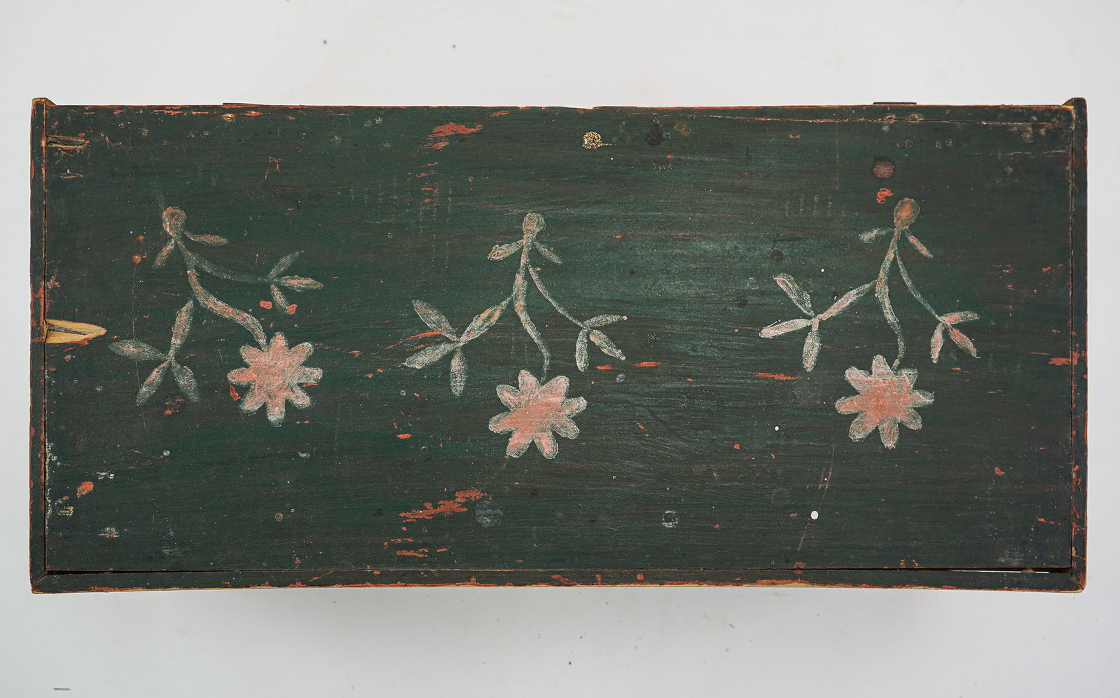 Small 19th c Paint Decorated Blanket Box - 5