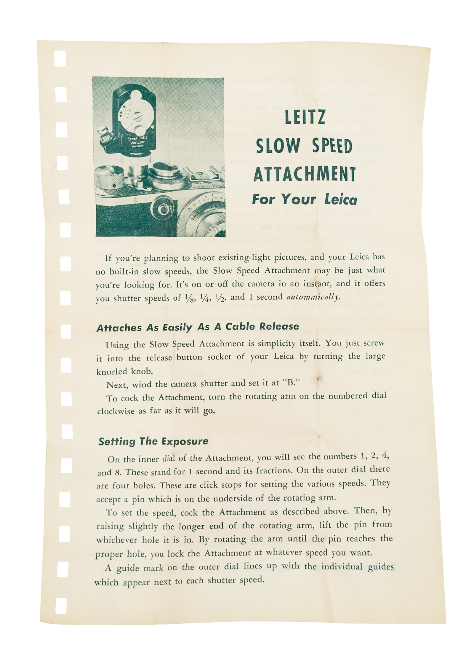 Leica Slow Speed Attachment - 7