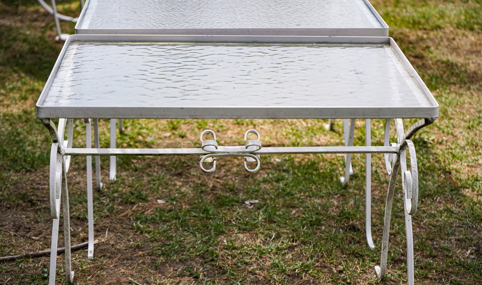 Three Iron Patio Side Tables - 4