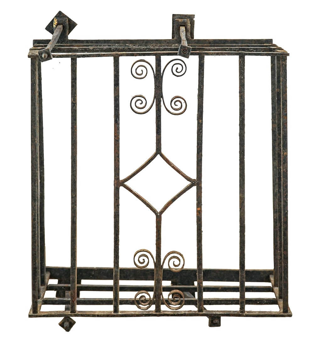 Hand Wrought Window Guard Bars: Hand wrought window guard/ steel bars, 24" x 24" x 12"
