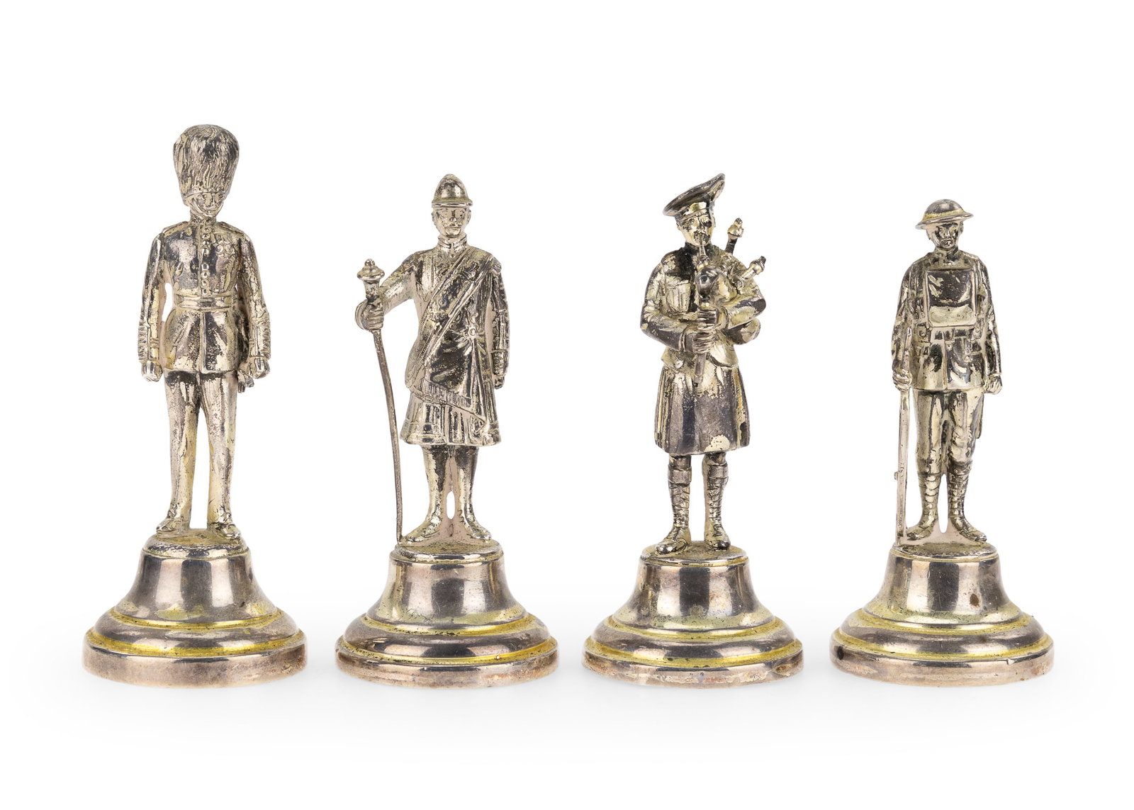 4 London Cast Sterling British Military Figures (1 of 5)