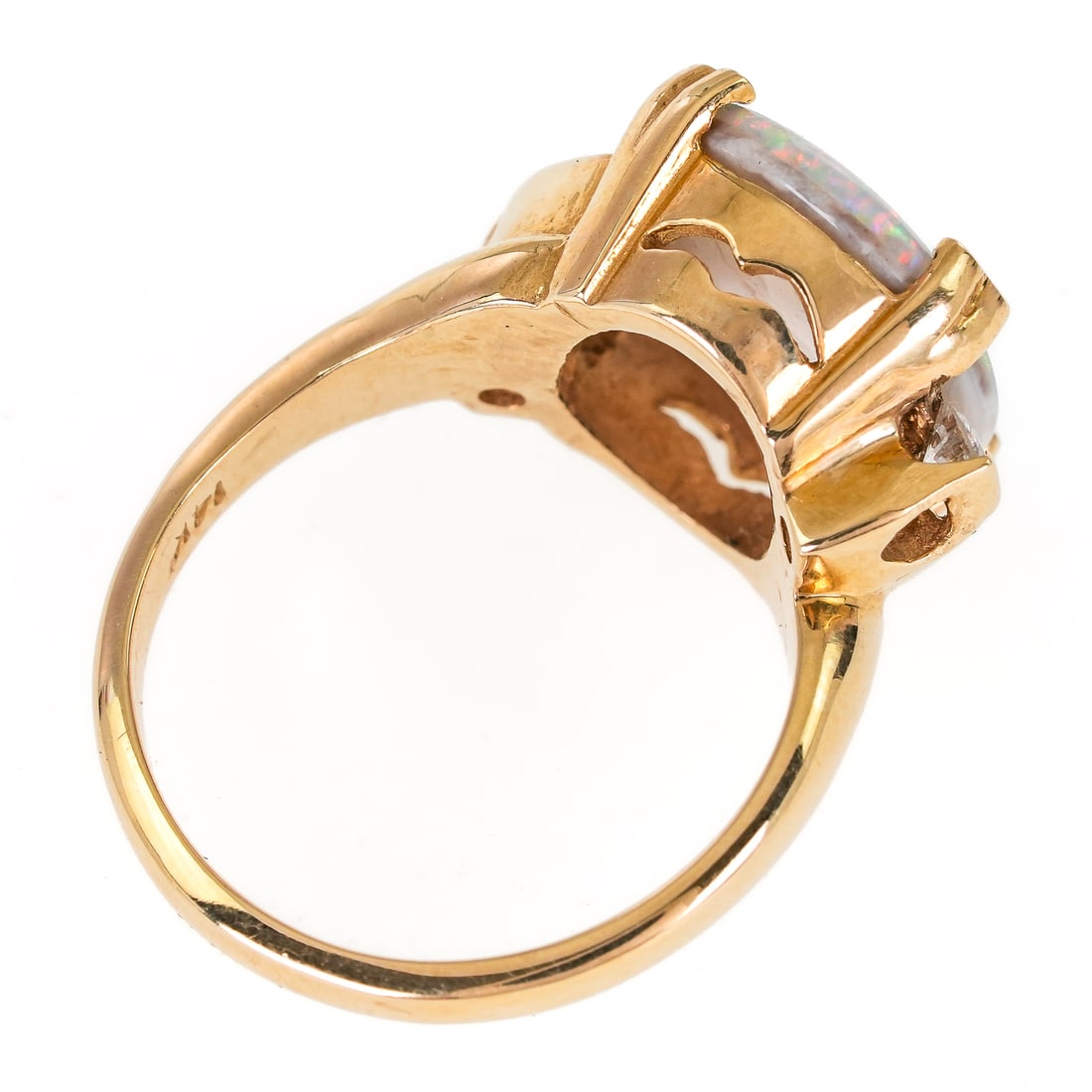14k Opal & Diamond Ring - 5