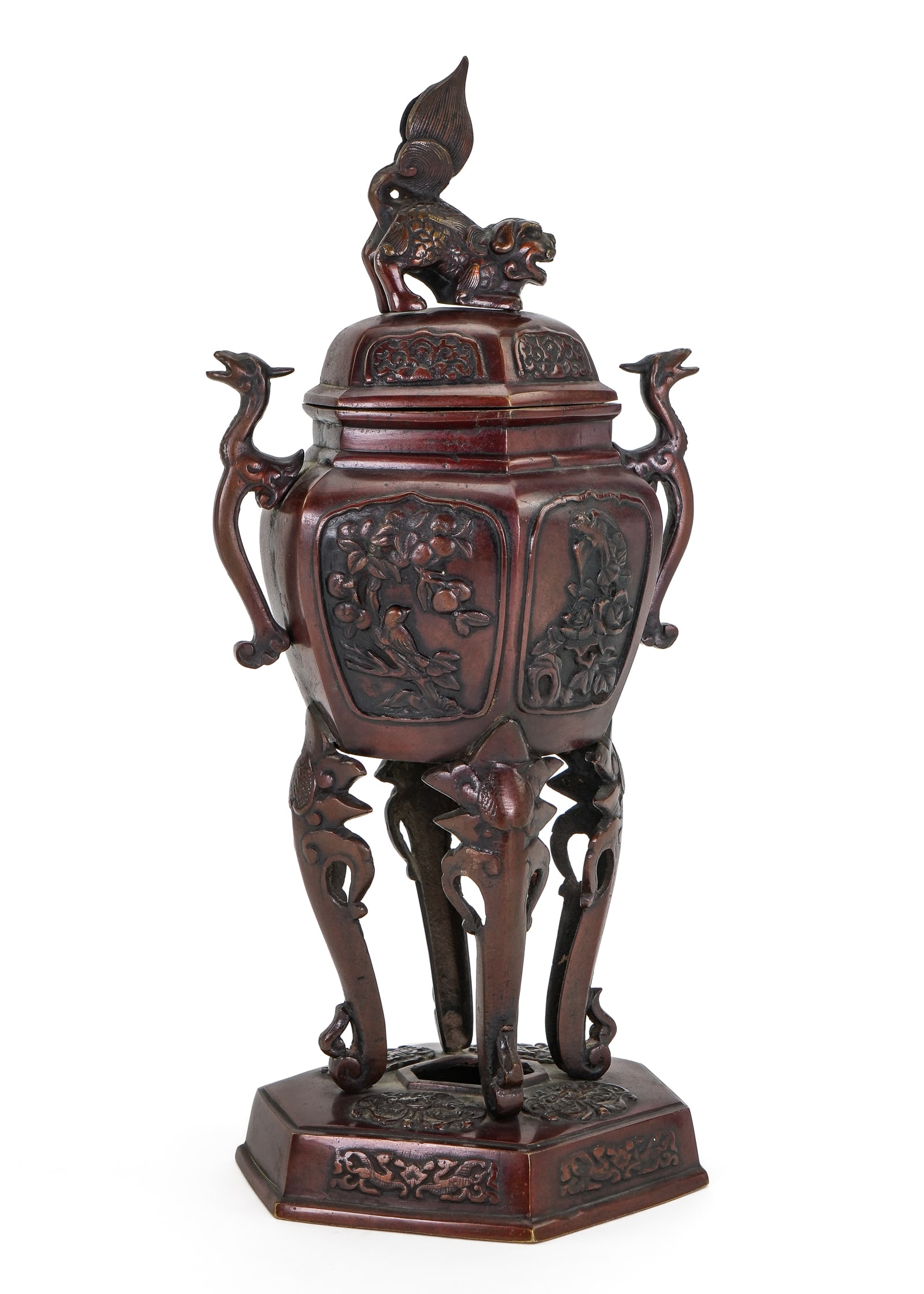 Chinese Bronze Foo Dog Censer (1 of 1)