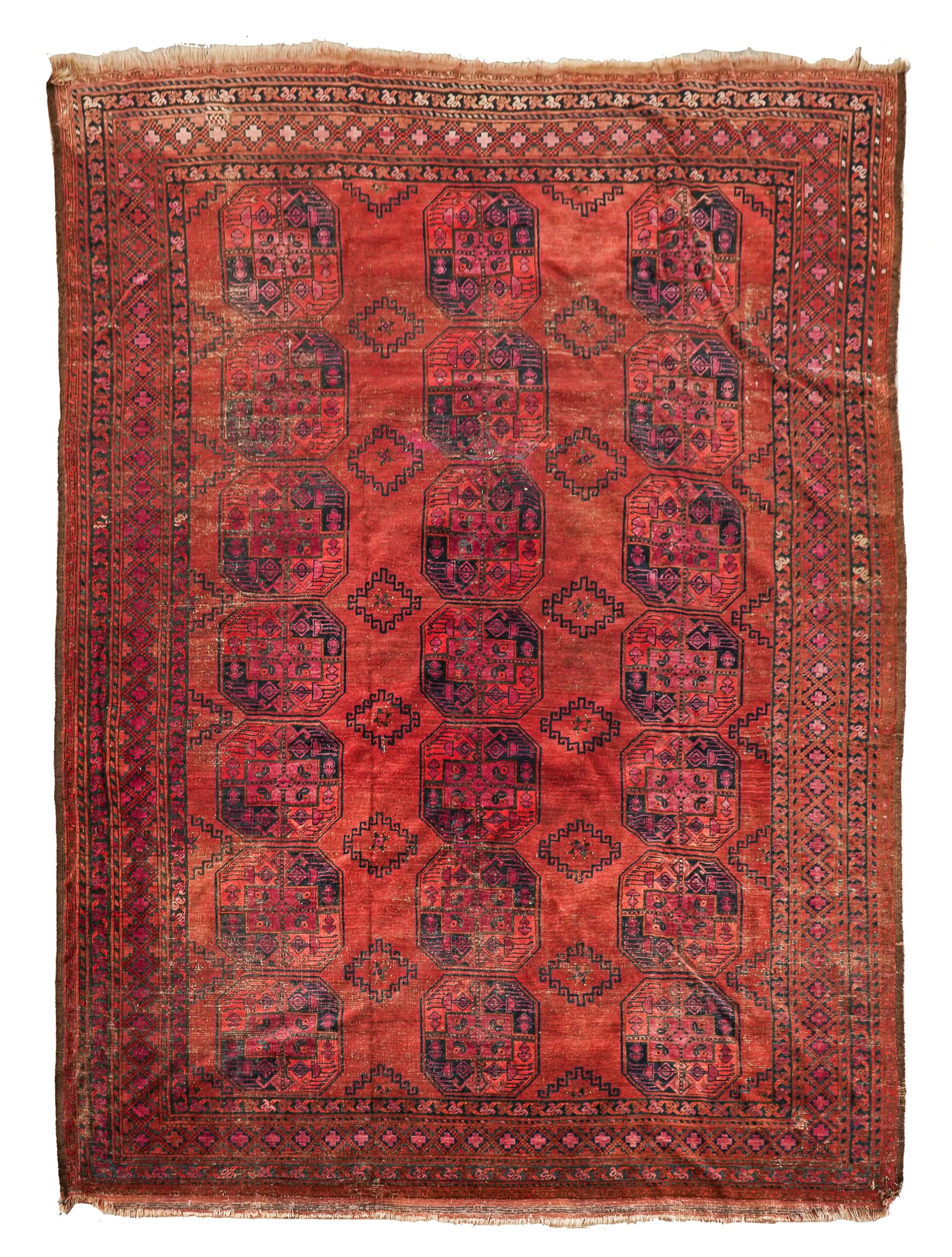 Early 20th c Afghani Tekke Main Carpet (1 of 5)