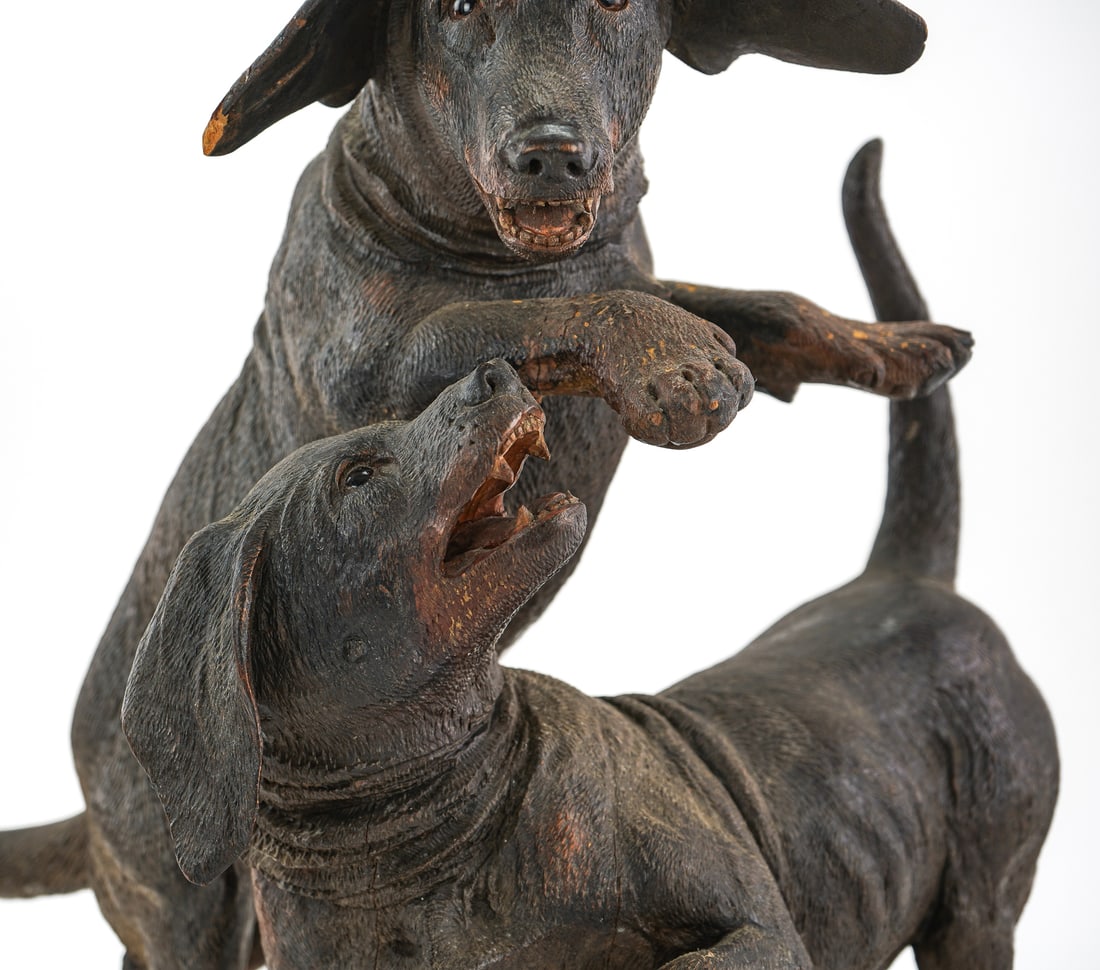 Black Forest Figural Dog Group - 3
