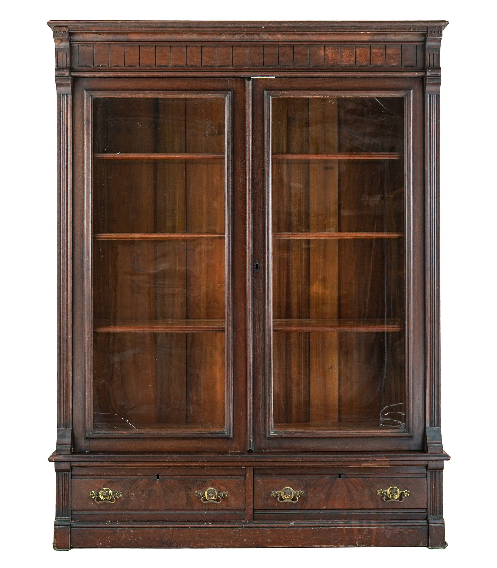 19th c Victorian eastlake Black Walnut Bookcase (1 of 10)