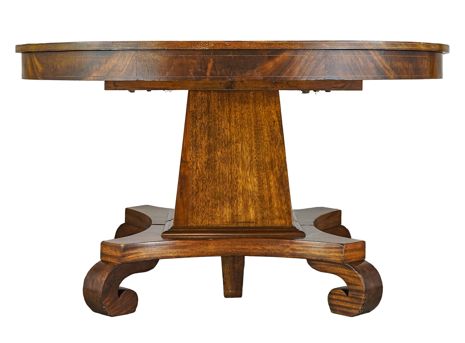 Empire Style Inlaid Mahogany Dining Table (1 of 6)