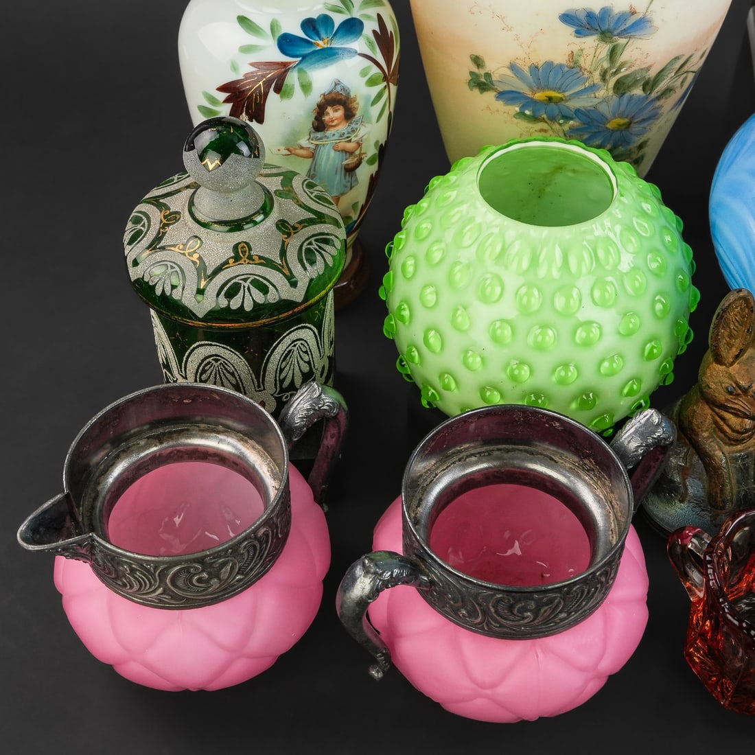 Victorian Glass Tableware and Decorative Items - 4