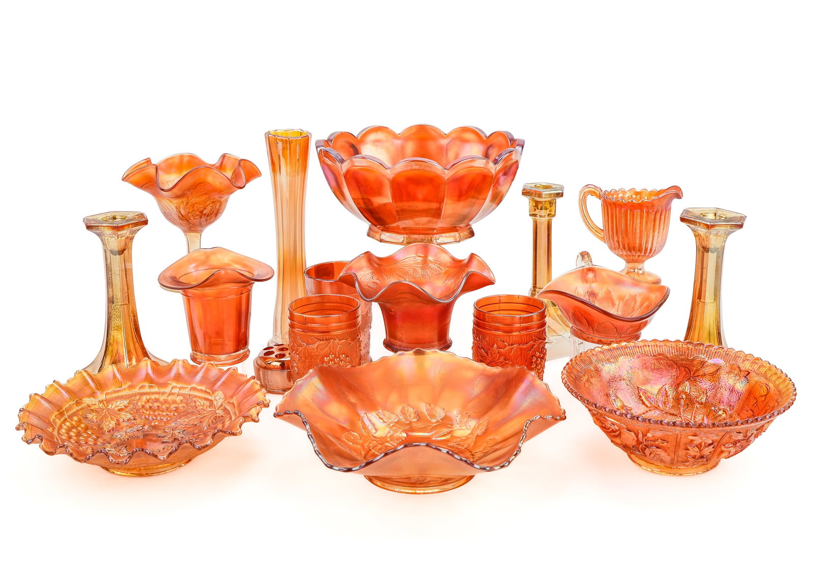 Marigold Carnival Glass Tableware (1 of 6)