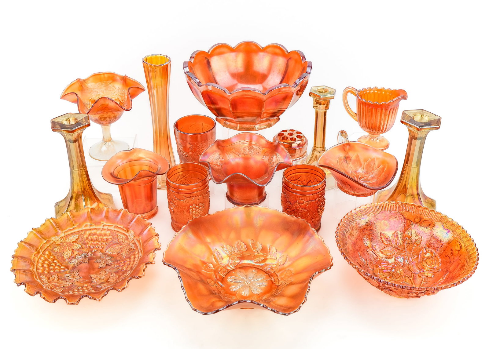 Marigold Carnival Glass Tableware - 2
