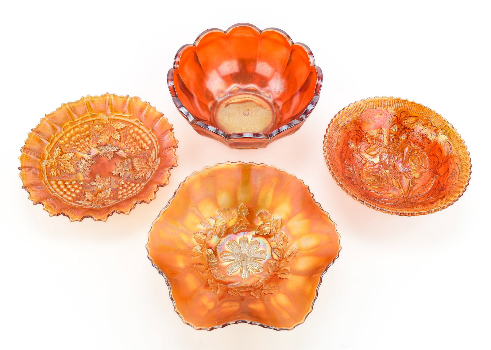 Marigold Carnival Glass Tableware - 6