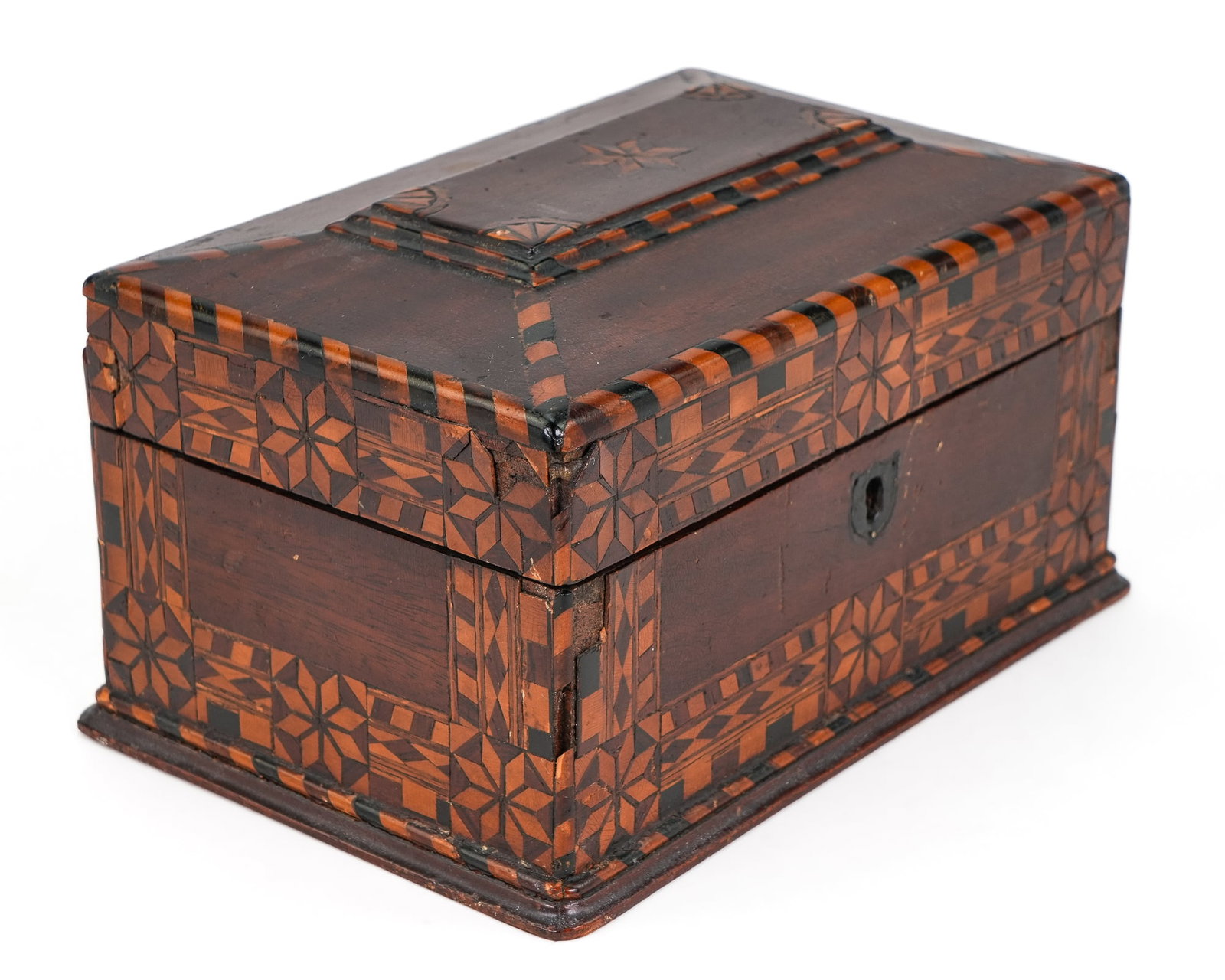 19th c Fine Inlaid Small Box - 4