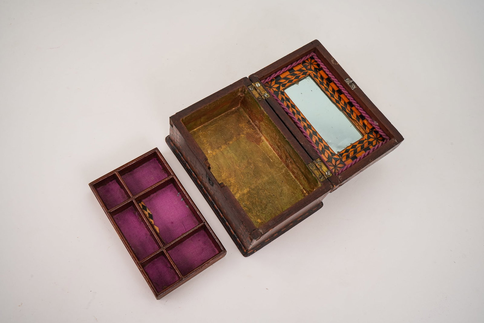 19th c Fine Inlaid Small Box - 8