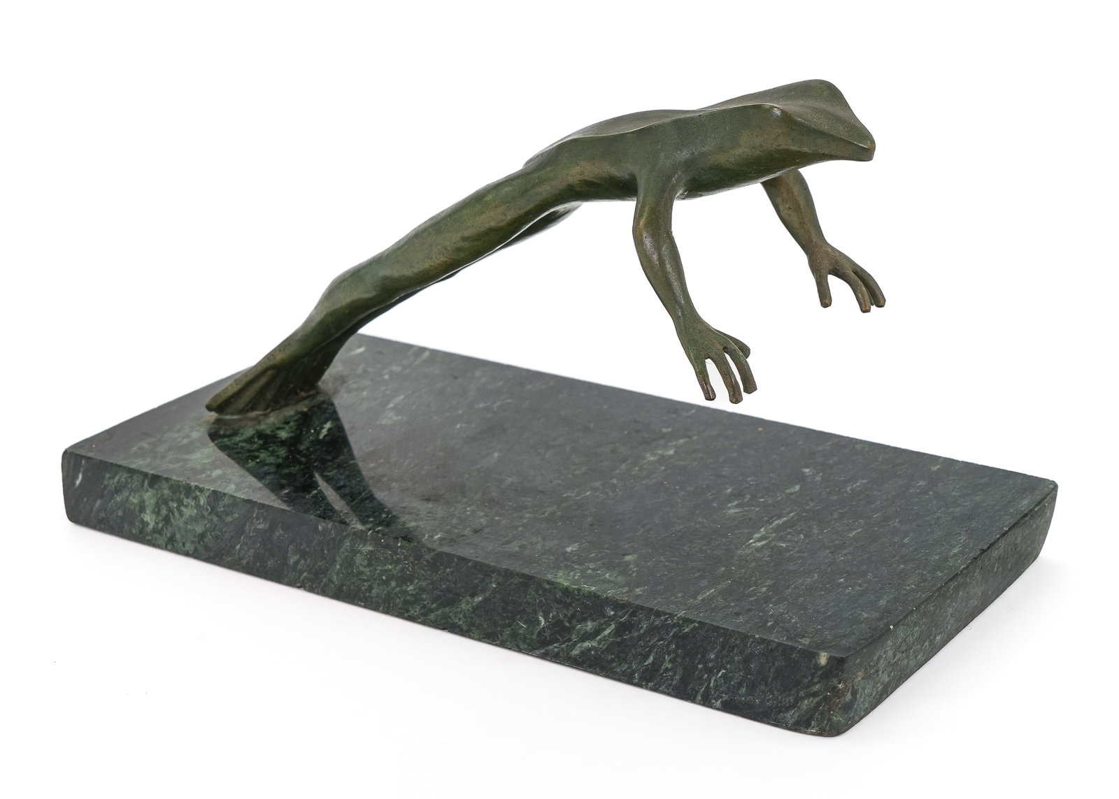 Art Deco Style Leaping Frog Bronze - 2