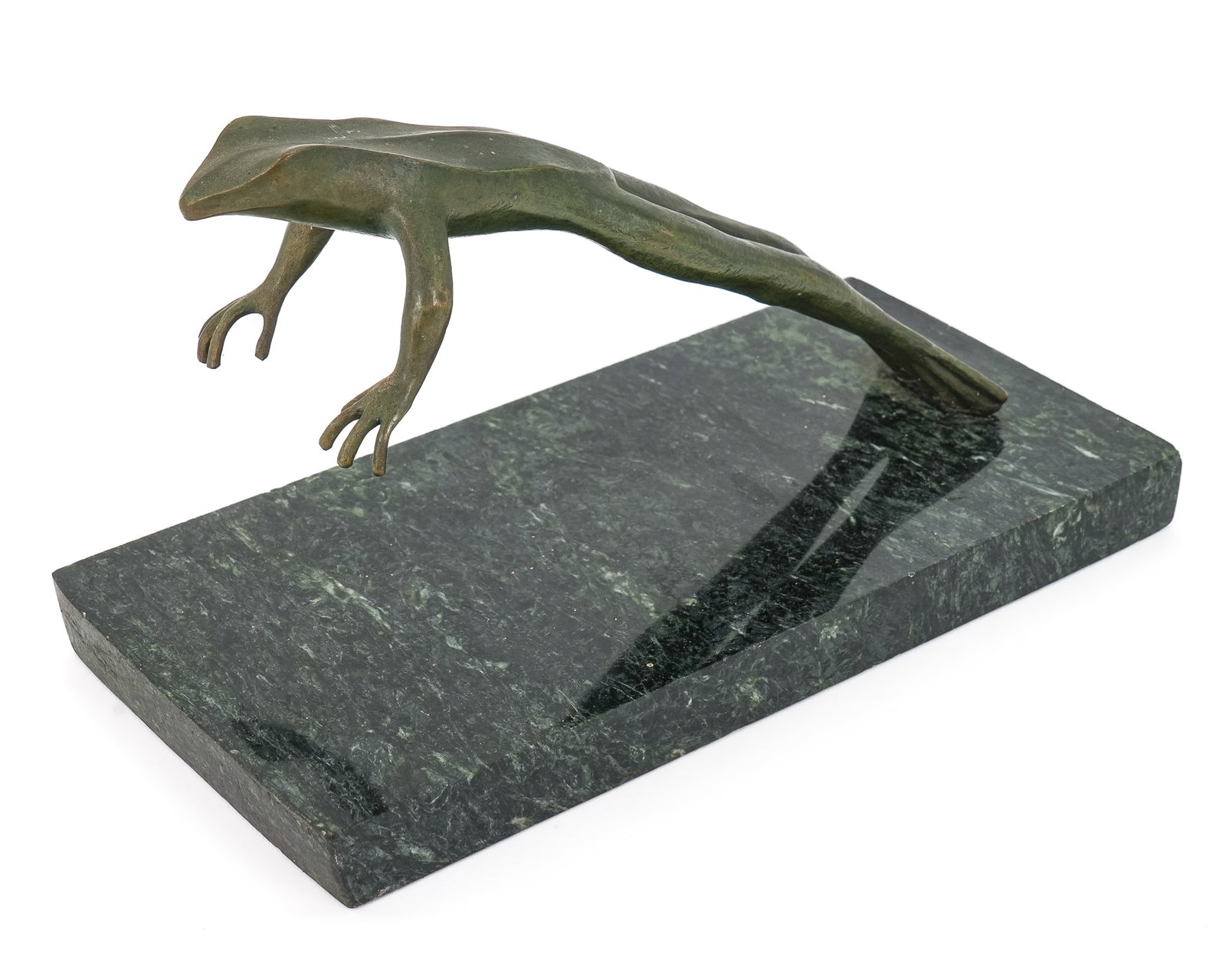 Art Deco Style Leaping Frog Bronze - 5