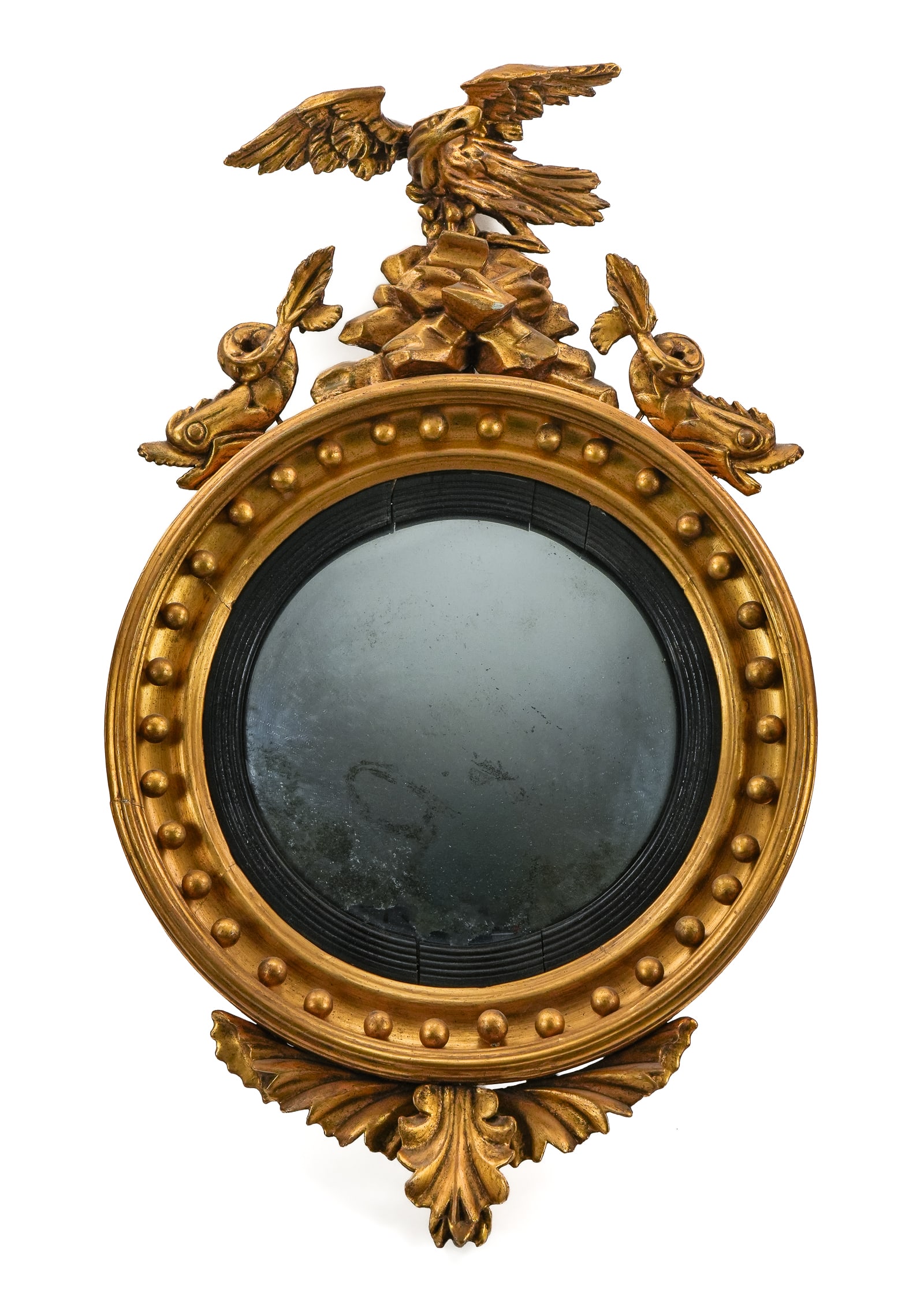 Federal Lemon Gilt Bullseye Mirror (1 of 1)