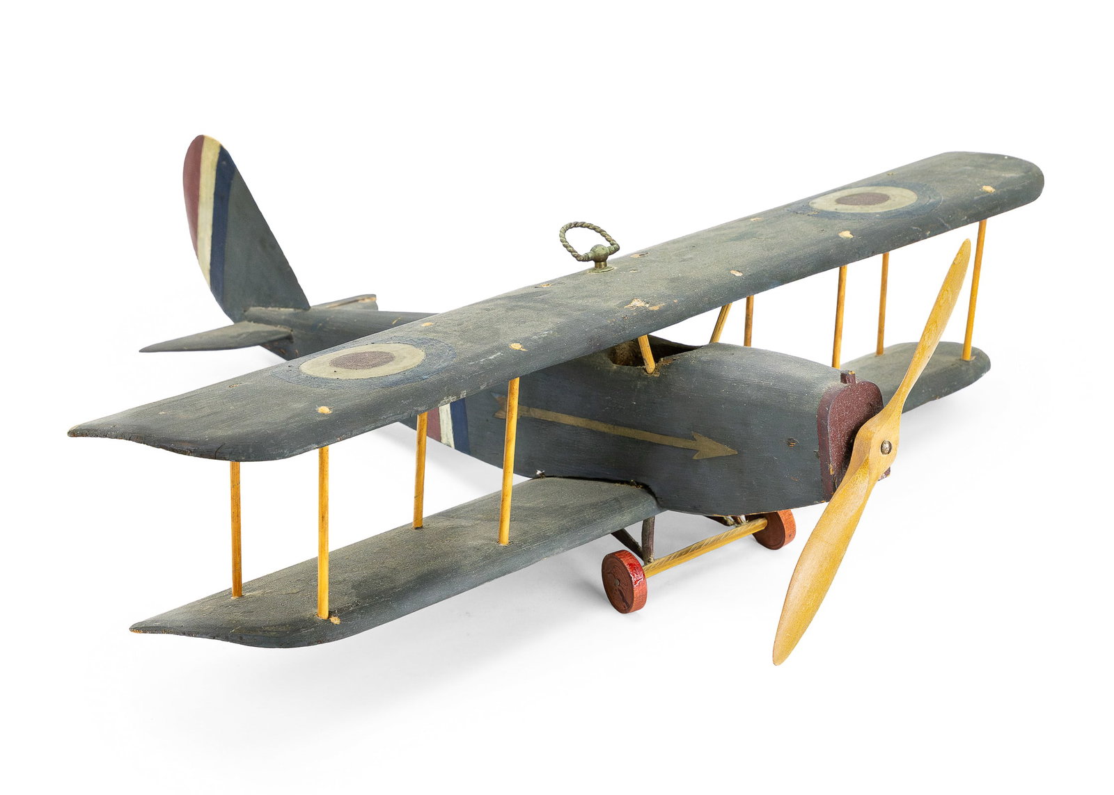WWI French Wooden Toy Biplane (1 of 7)
