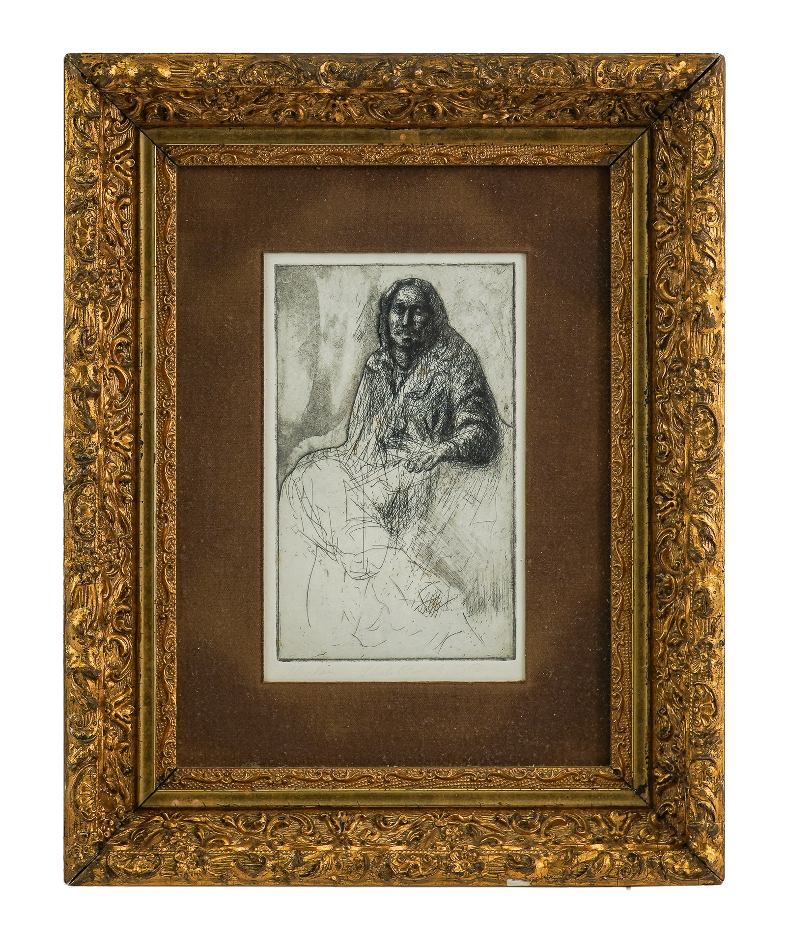 Drypoint,"Abraham", by B D Reinor (1 of 1)