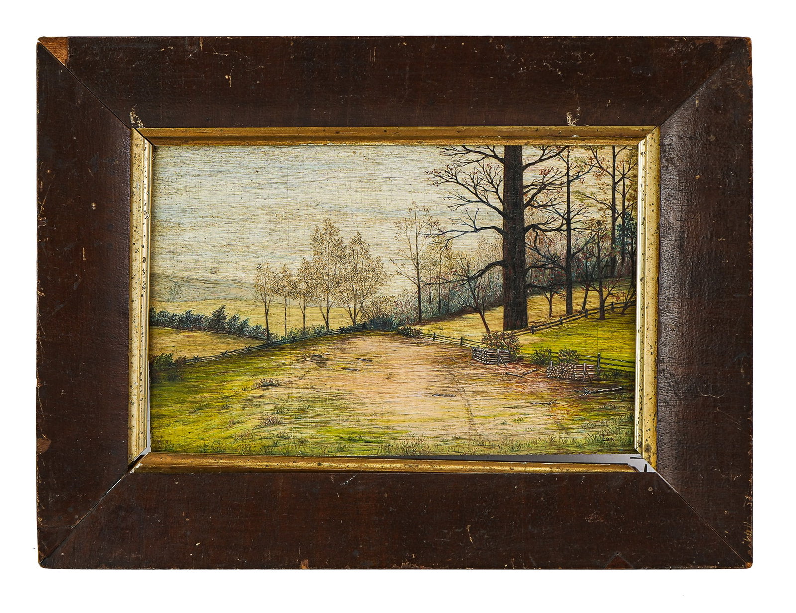 5 Primitive 19th c Paintings - 5
