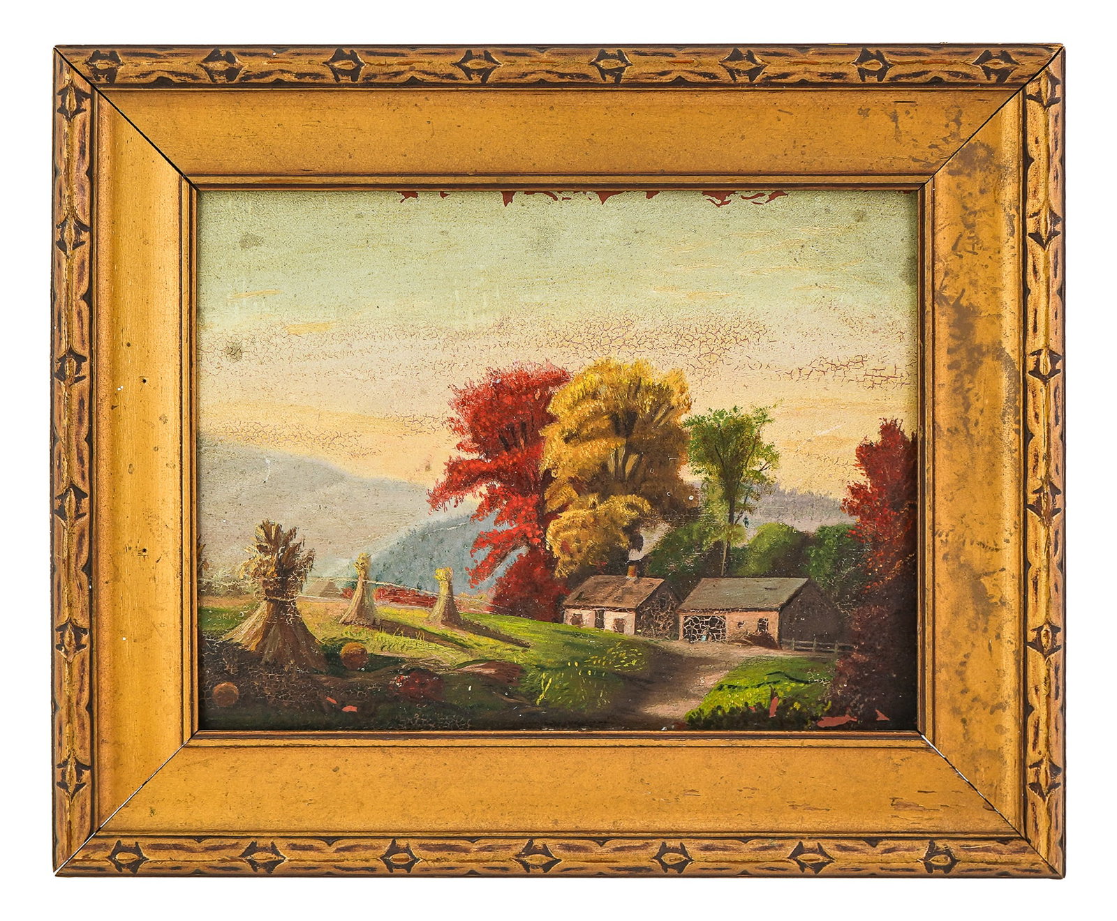 5 Primitive 19th c Paintings - 6
