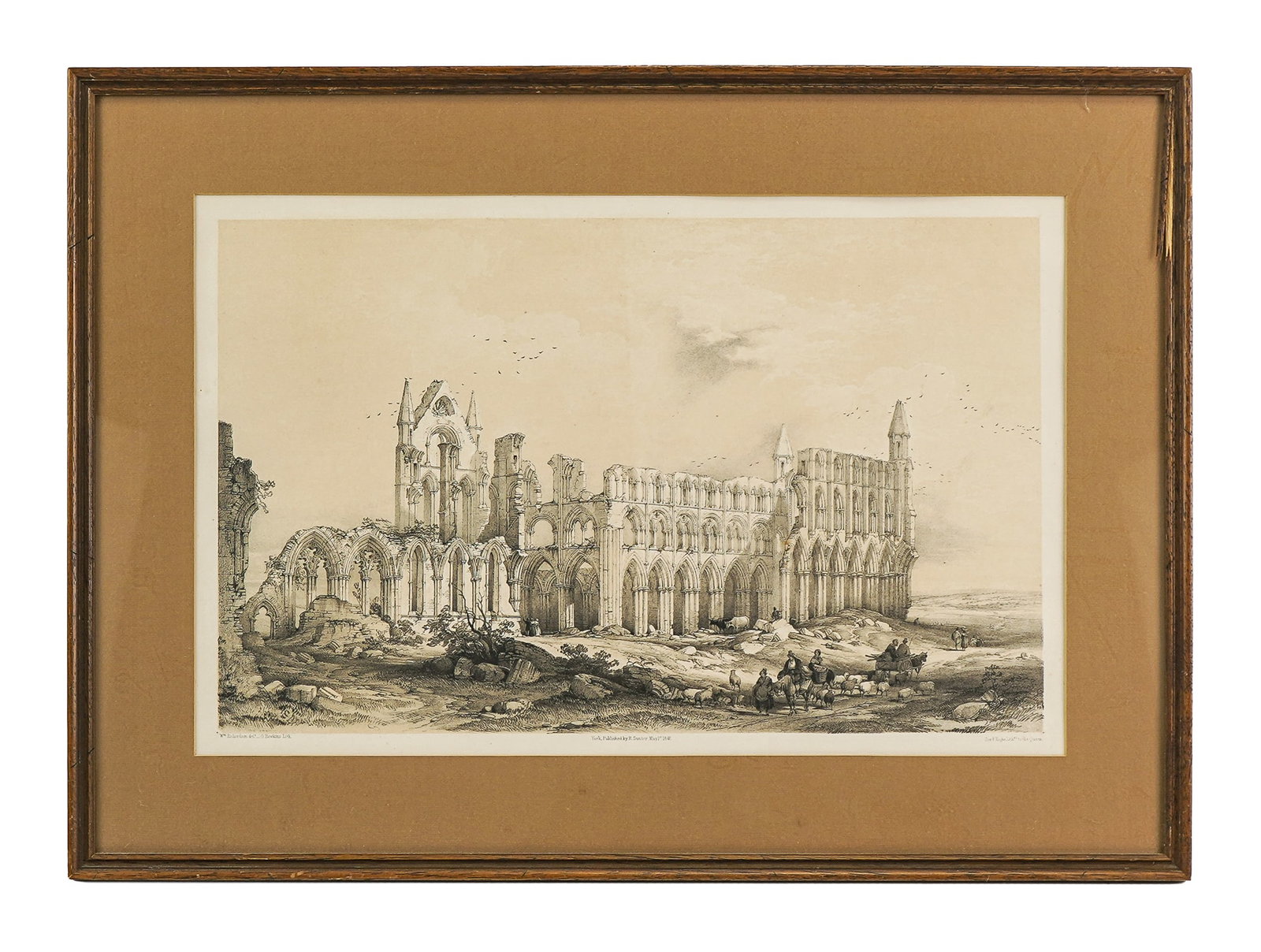 Two 19th c Architectural Lithographs - 2