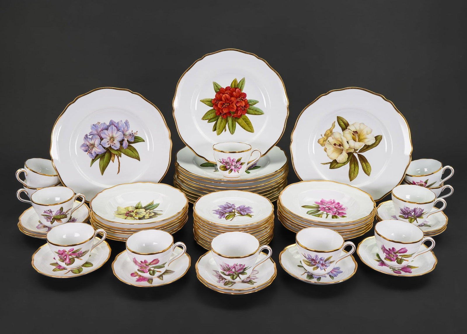 59 pcs. Spode Rhododendron Dinnerware (1 of 1)