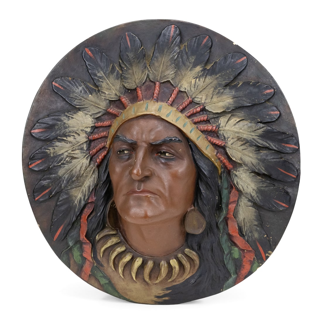 Indian Cigar Store Round Display (1 of 4)