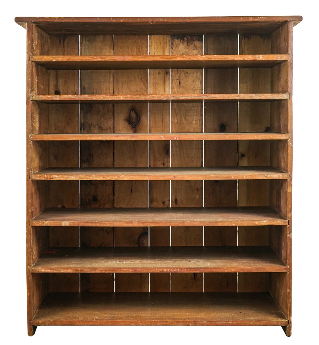 19th c Pine Graduated Shelf Cupboard (1 of 1)