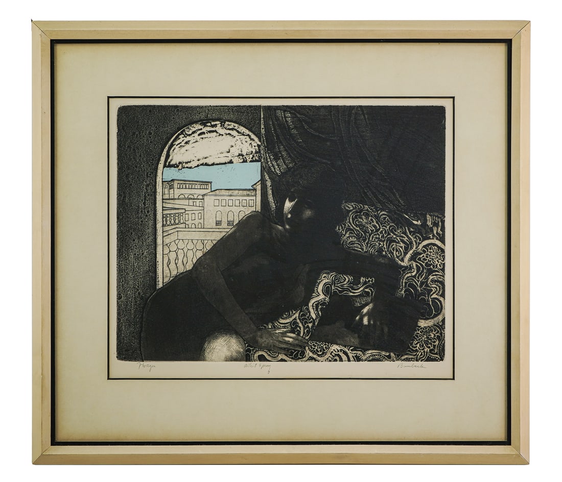 2 Aquatints by David Bumbeck(VT 1940) - 3