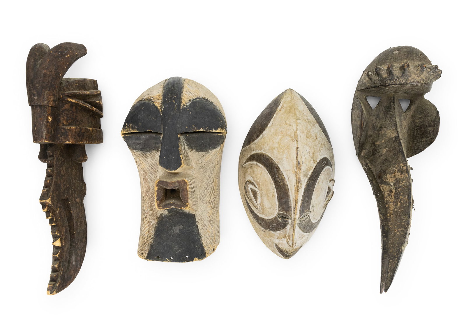 4 Mid 20th c Tribal Masks (1 of 7)