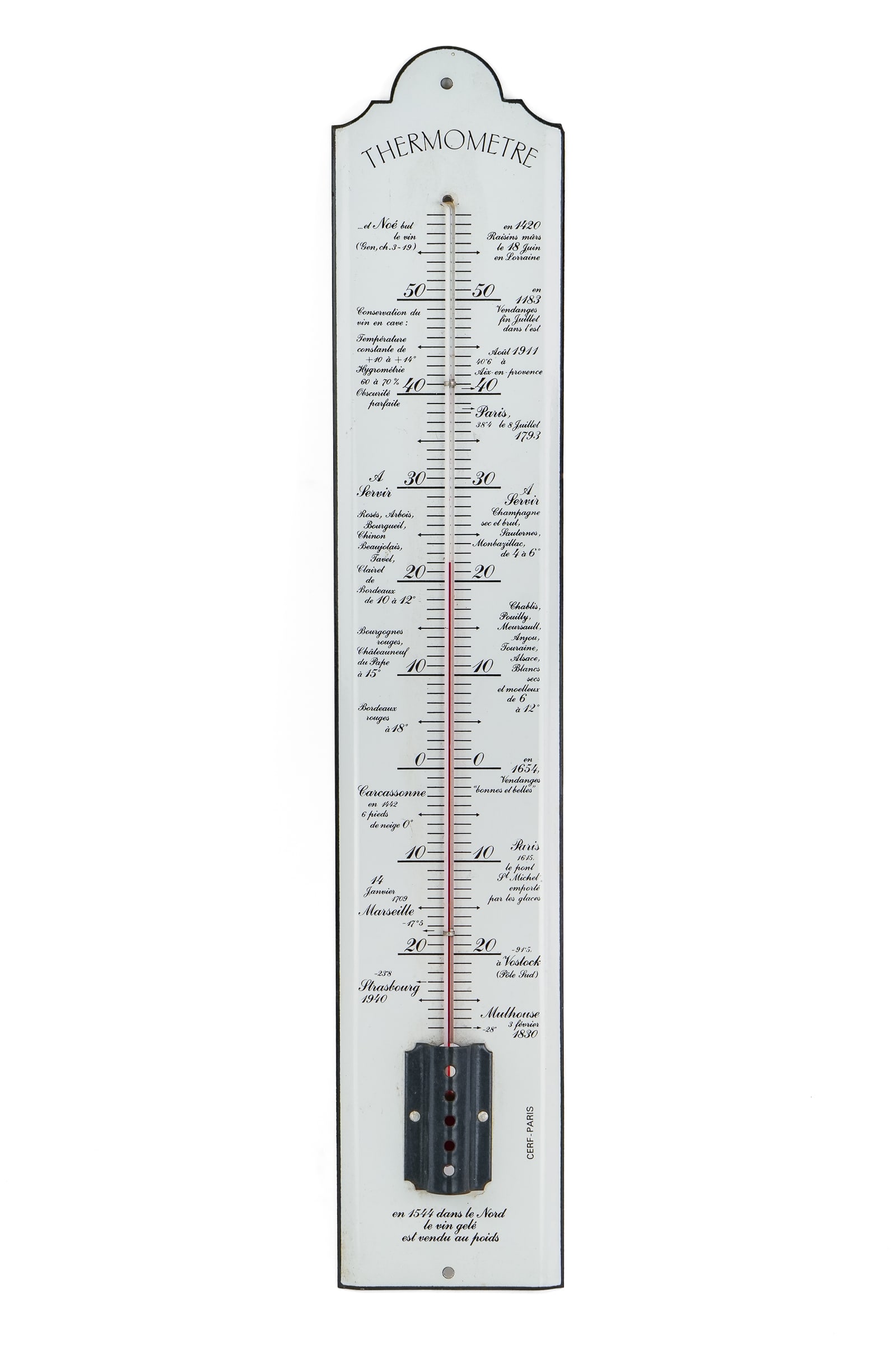 French Porcelain Enamel Thermometer (1 of 1)