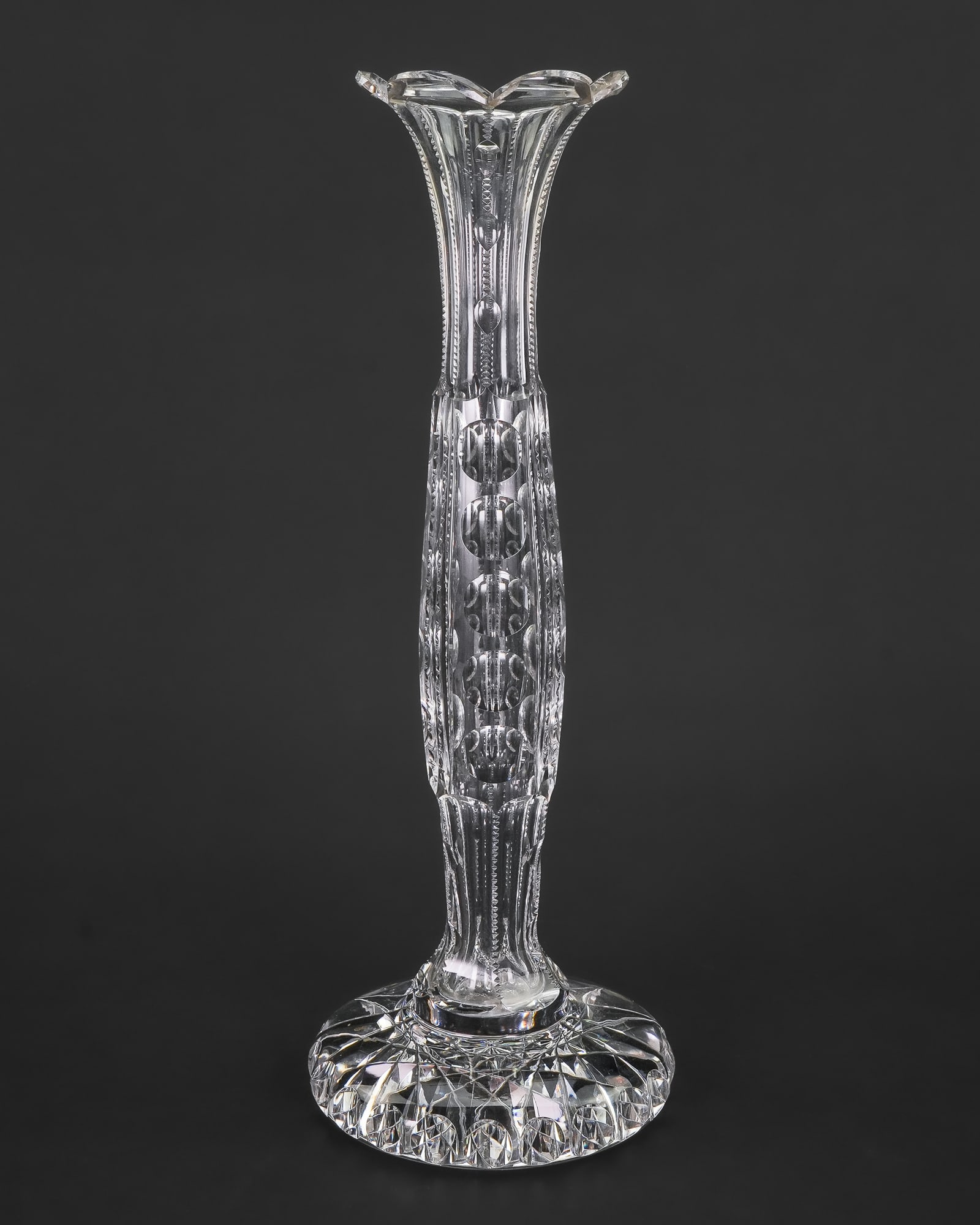 Unusual ABCG Brilliant Cut Bud Vase (1 of 1)