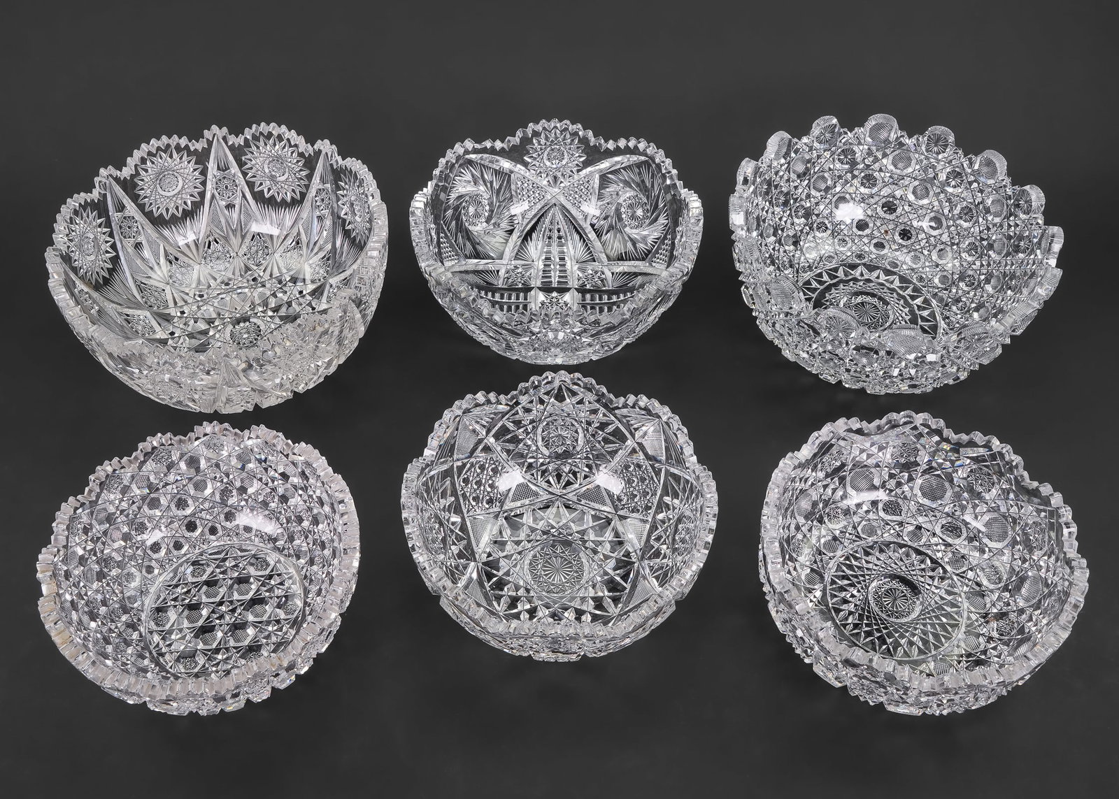 6 ABCG Premium Brilliant Cut Glass Bowls (1 of 1)