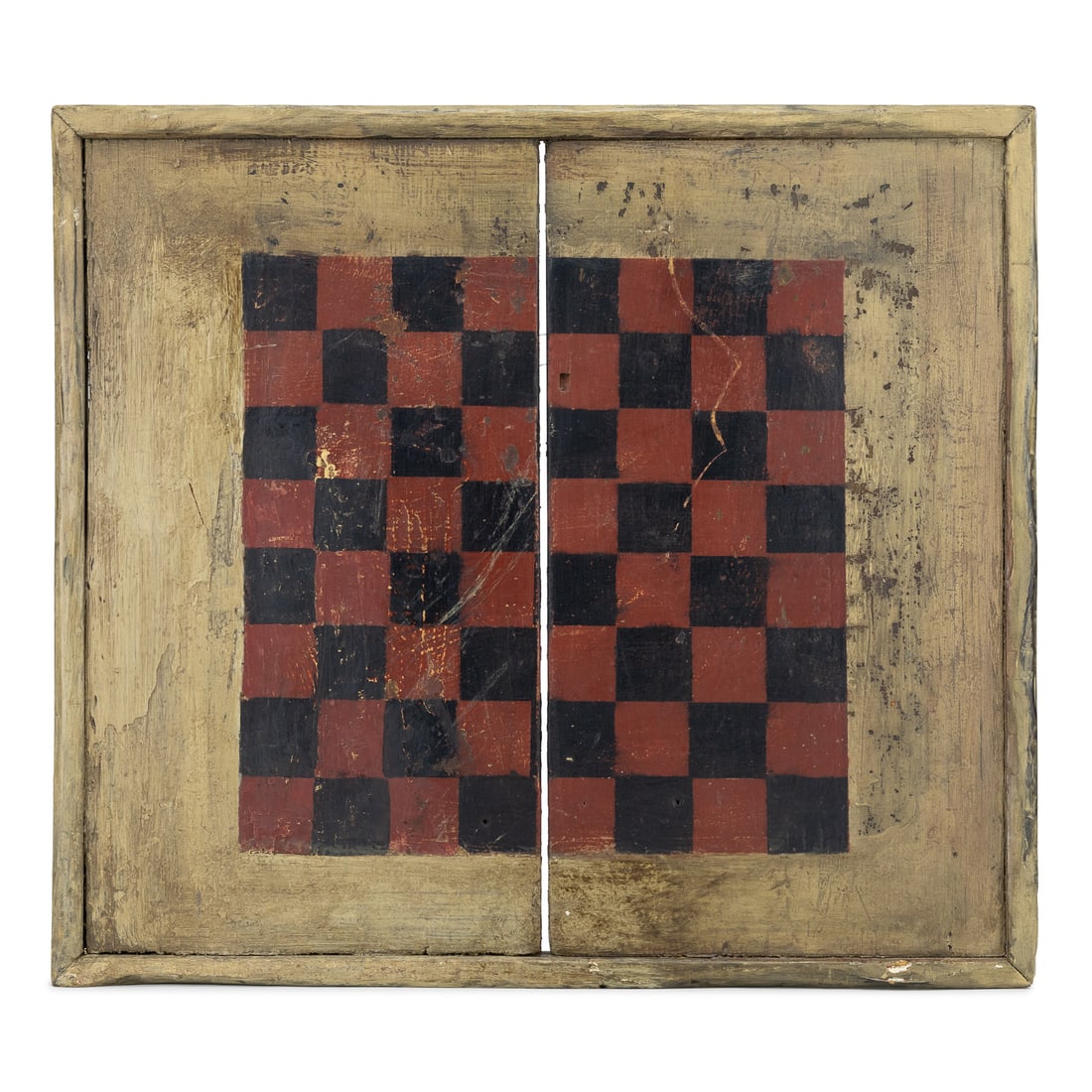 Large Primitive Wooden Game board: Large primitive wooden game board, square nailed construction, 25" x 23"