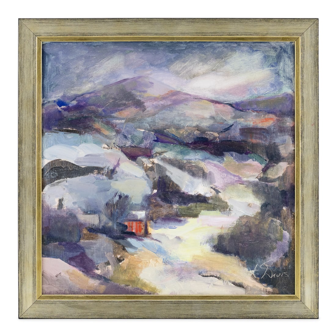 Kate Davis (VT contemporary ) Dust Cover Mt Philo: Kate Davis (Vermont Contemporary ) Dust Cover Mount Philo 12 x 12" 13.5 x 13.5" as framed. Signed lower right.