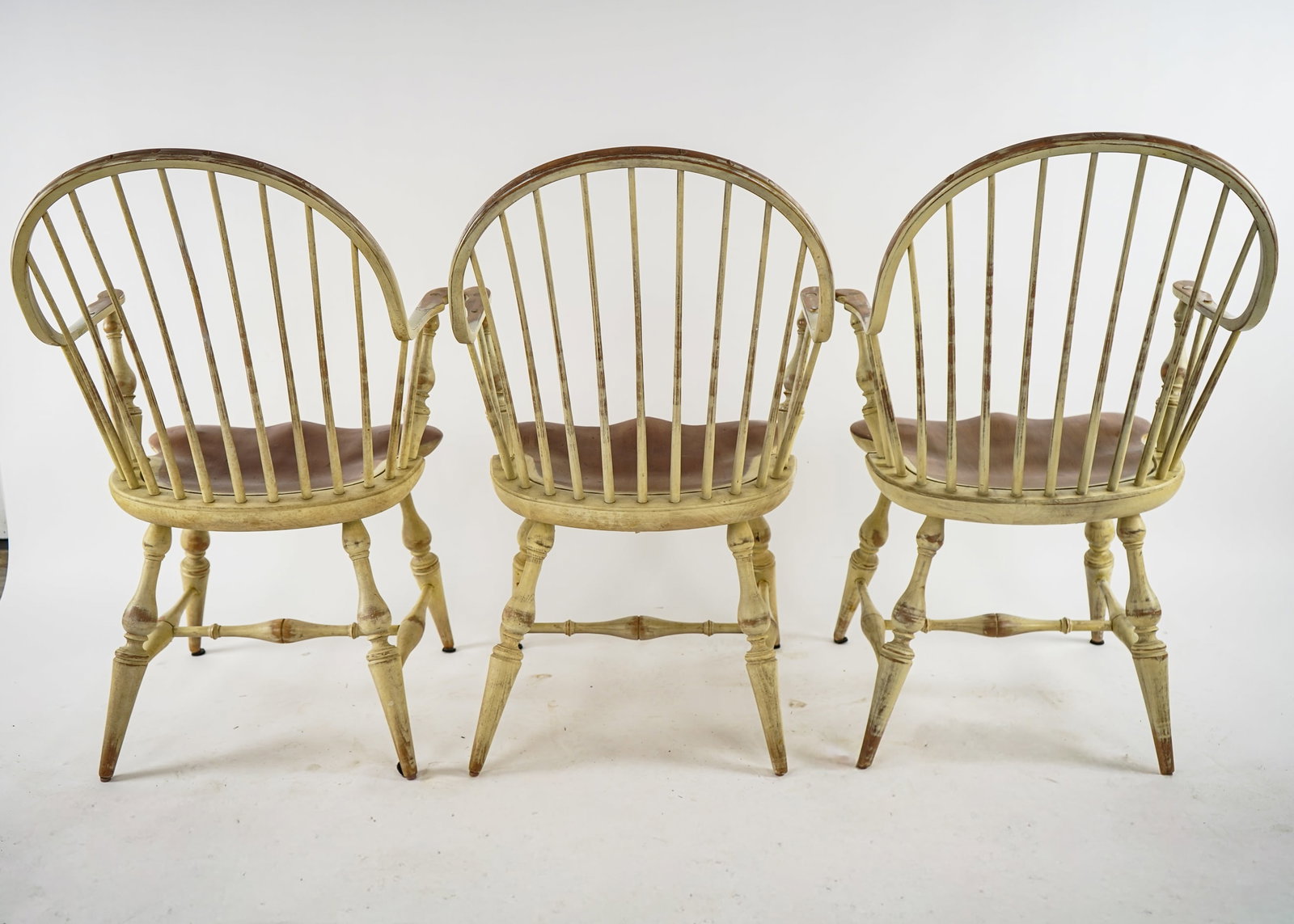Six Custom Sack Back Windsor Armchairs - 5