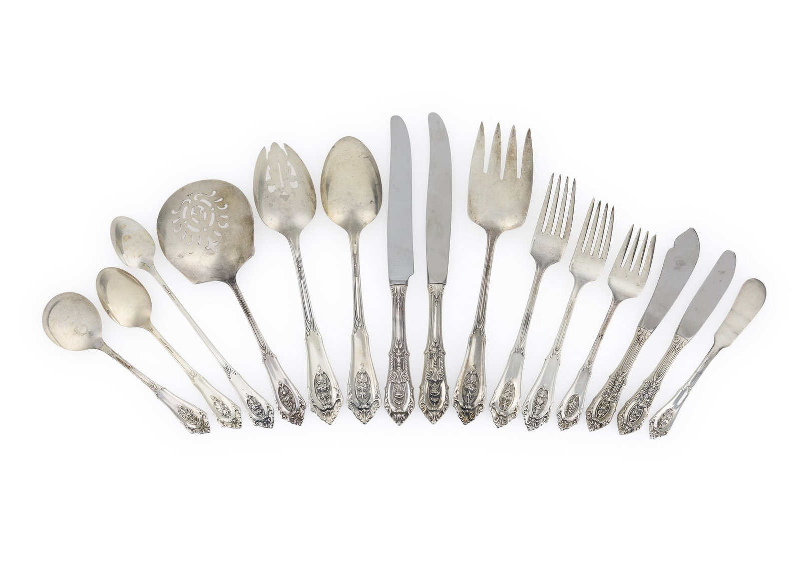 111 pcs. Wallace Rosepoint Sterling Flatware - 2