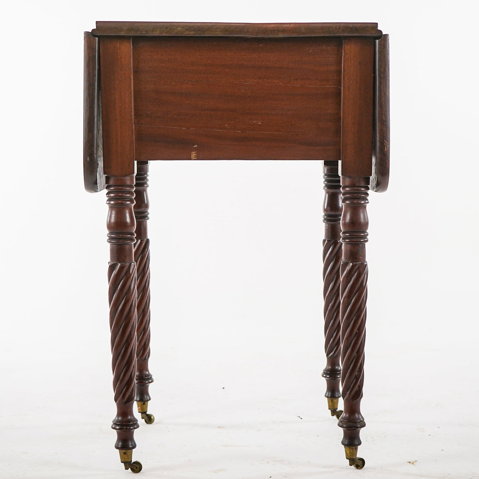 19th c Mahogany drop leaf work table - 6