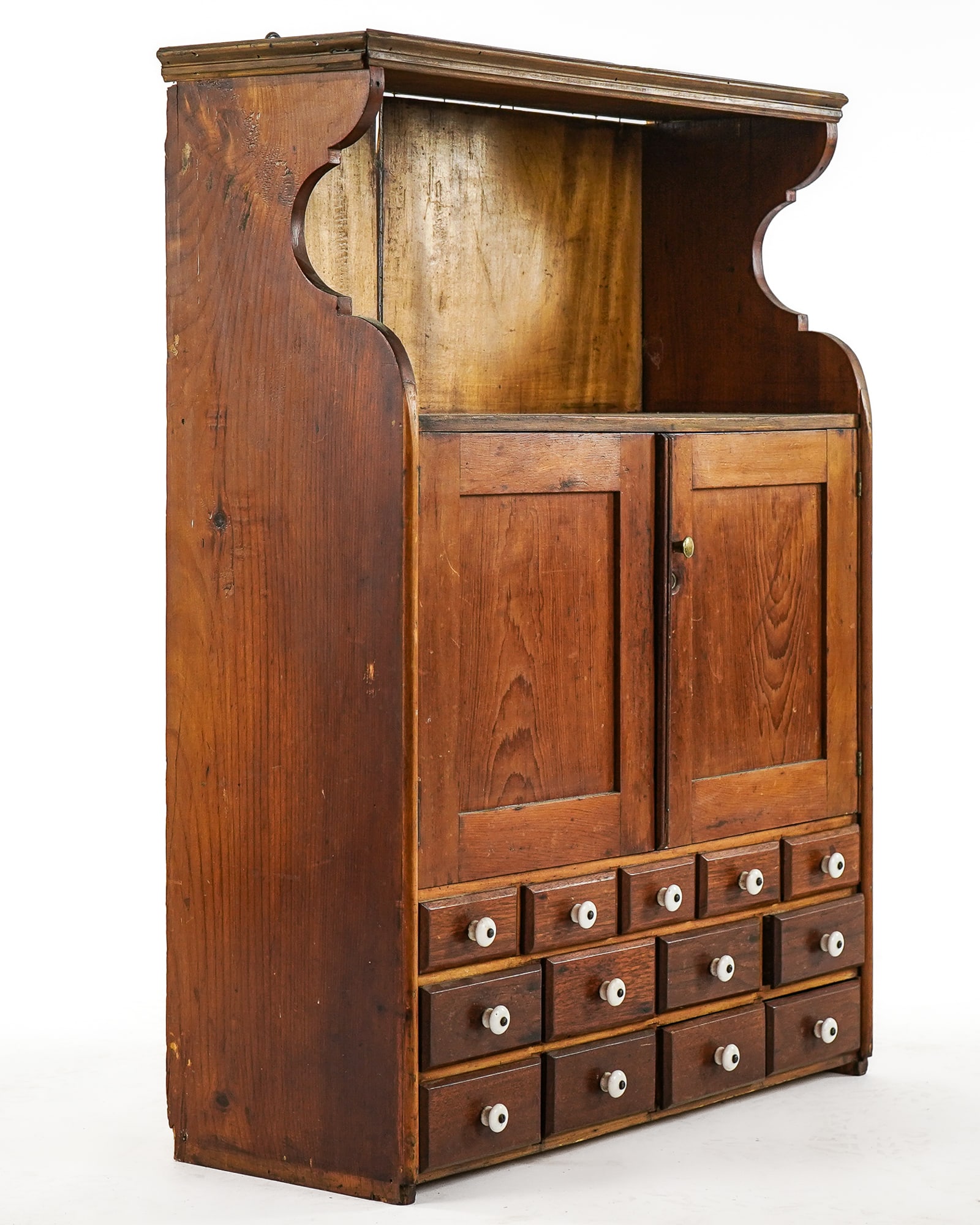 19th c Pine hanging cupboard - 2