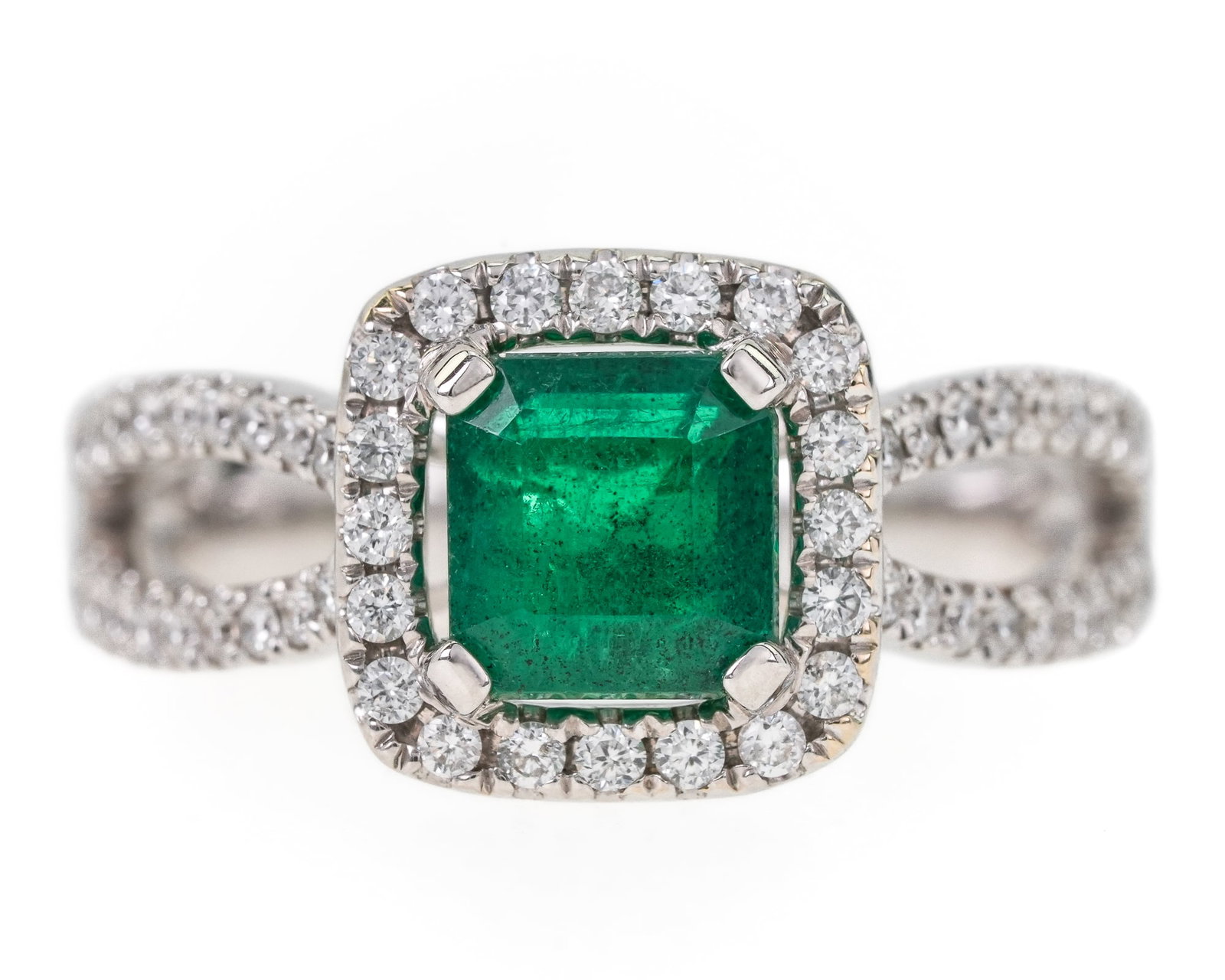 18k, Emerald, & Diamond Ring - 2