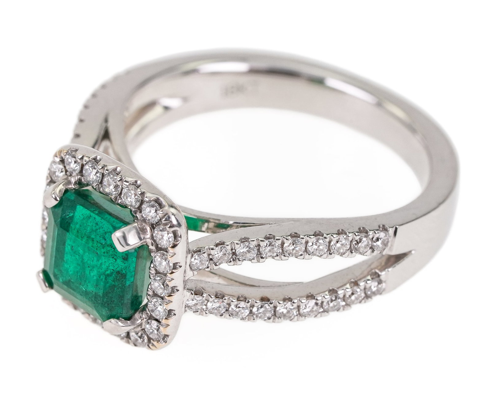 18k, Emerald, & Diamond Ring - 3