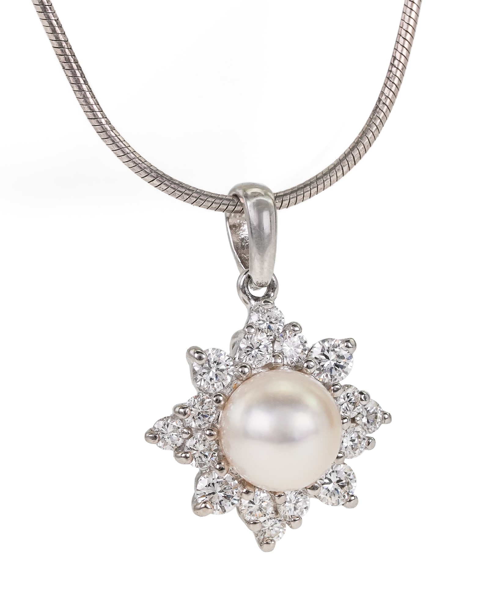 Pearl & Diamond Pendant (1 of 5)
