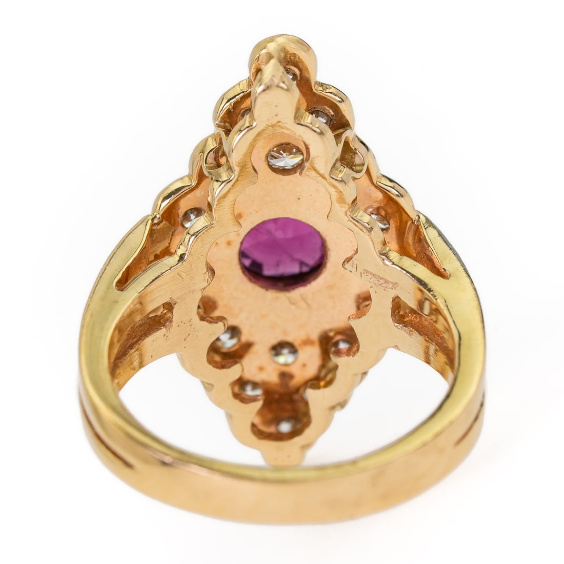 Fine Burma Ruby & Diamond 14k Ring - 5