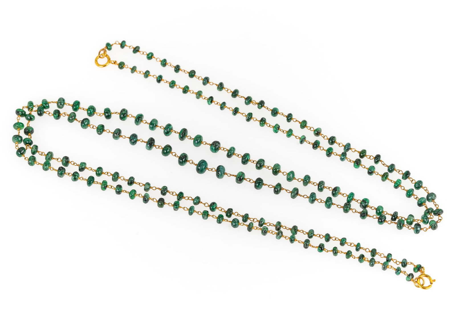 2 Emerald Bead Necklaces - 2