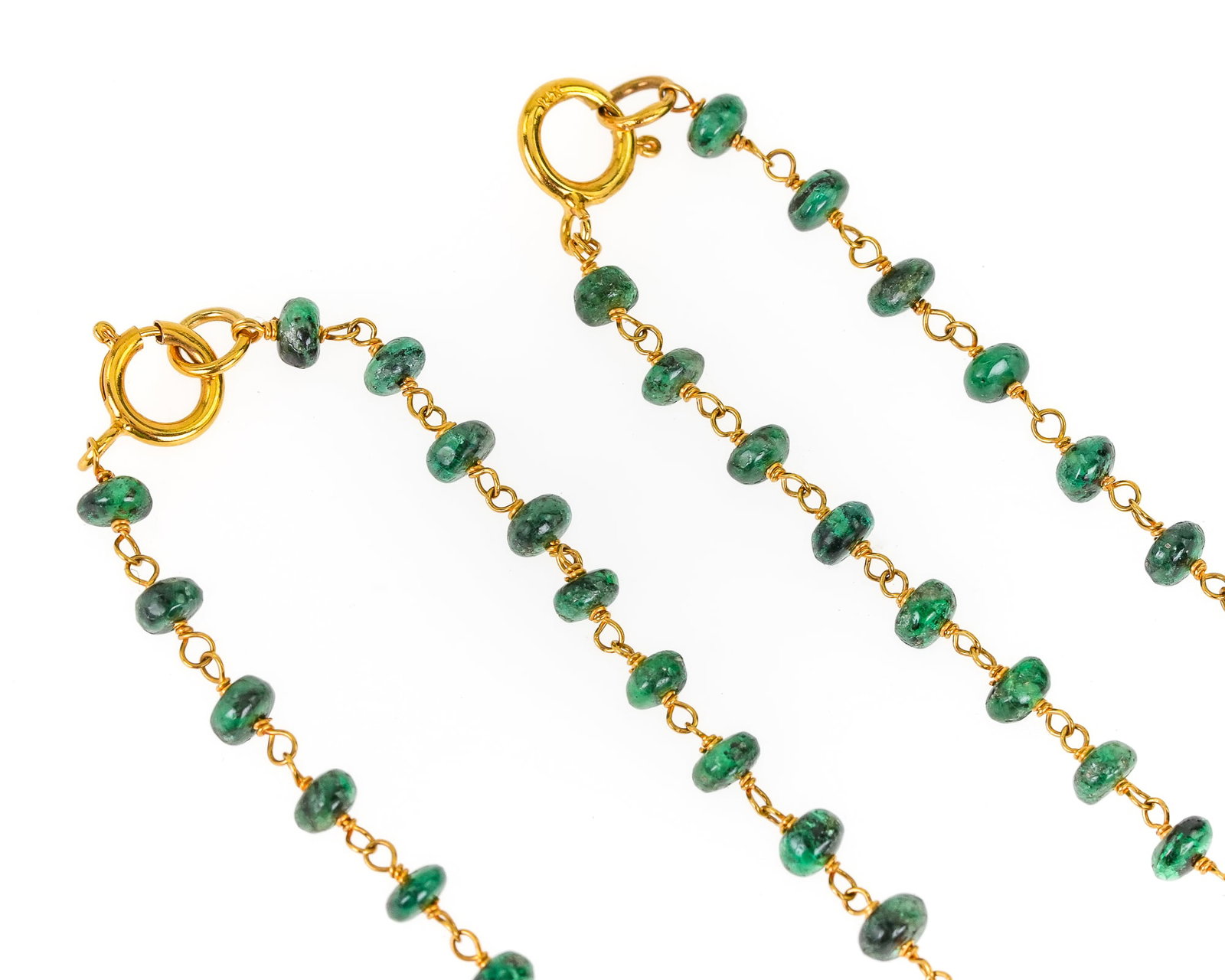 2 Emerald Bead Necklaces - 3